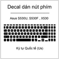 International (Us) key button Decal for S530U S530F S530 X530