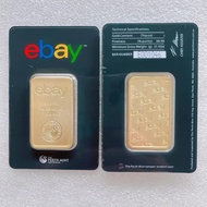 high-quality 1oz/2.5g/5g/10g/20g/50g/100g Sealed packing Copper Gold Bar 24k Gold Plated Bullion Ing
