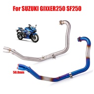 Slip On For SUZUKI GIXXER 250 GIXXER250 SF250 Motorcycle Exhaust Muffler Escape Motorbike Front Tub