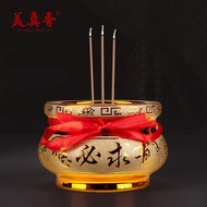 Meizhenxiang Ceramic Sandalwood Stove Incense Burner for Buddha Worship Bamboo Fragrance Incense Sticks Worship Incense
