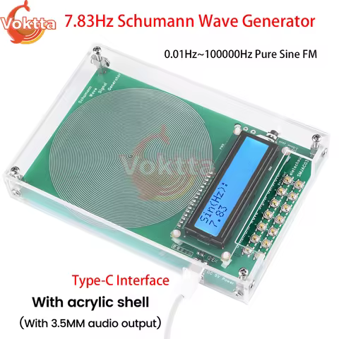 DC 4-15V 7.83Hz Schumann Wave Generator 0.01Hz~100000Hz Pure Sine FM Signal Generator Audio Resonato