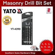 YATO Masonry Drill Bit Set 7 Pcs 4、5、6、8、9、10、12mm/ Model: YT-4390