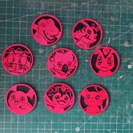 3D plastic Digimon model collectible toy coin