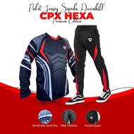 Set Jersey Sepeda MTB RoadBike Baju Gowes Lengan Panjang Plus Celana Sepeda MTB Gowes Pria Celana Tr