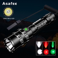 Asafee BC02 LED Tactical Flashlight Ultra Bright USB Rechargeable Waterproof Gun Torch Hunting light
