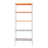 [特價]【dayneeds】松木90x45x210公分五層烤白柚木板收納層架