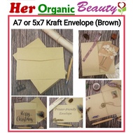 A7 or 5x7 Kraft Paper BROWN Envelopes for 5R Paper Prints (Envelope) EZNG