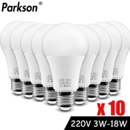 10pcs LED Bulb Lamps E27 AC220V 240V Real Power LED lamp 18W 15W 12W 9W 6W 3W Lampada LED Spotlight