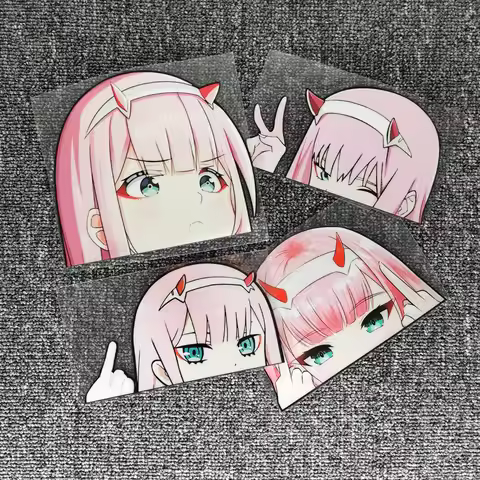 Car Stickers DARLING In The FRANXX 02 Zero Two Anime Reflective Decals For Windshield Bumper Trunk M