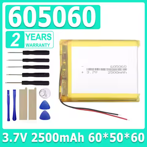 3.7V 2500mAh 605060 Lithium Polymer Li-Po li ion Rechargeable Battery For MP3 MP4 MP5 GPS DVD tablet