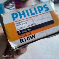 One philips R10W 12 volt 10 watt BA15S bulb