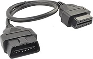 OLLGEN 1.64 Feet/50cm OBD II OBD2 Cable Cord,16 Pin Male to Female Extension Cable,Car Diagnostic Ex