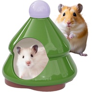Ceramic Hamster Hideouts, Pine Tree Shaped Cave, Waterproof Habitat House, Cozy Bed Design, Sturdy P