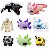 lego minecraft minecraft Minecraft Game Axolotl Pink Blue Four-legged Fish Salamander Bee End Shadow