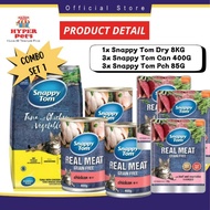SNAPPY TOM COMBO SET (2) (Refer description) - Kibble 8kg + Can 400g + Wet Food 85g