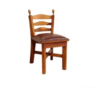 【吉迪市100%全柚木家具】ETCH007SL 柚木銅釘全牛皮造型椅 矮凳