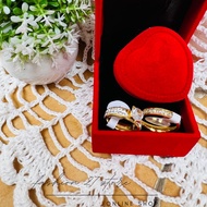 MATA Titanium FIANCE COUPLE RING FULL GOLD EYES FREE BOX LOVE BEAUTIFUL