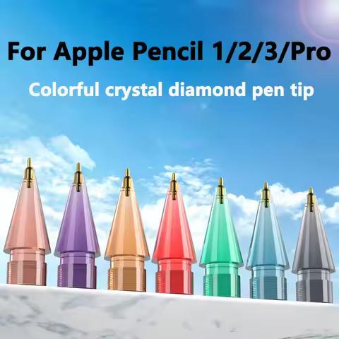 Pencil Tips For Apple Pencil 1 2 3 USB-C Double Layer transparent Thin Tip For Apple Pencil Pro Nib 