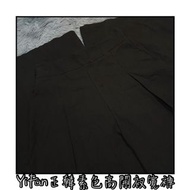 [YiFan]正韓 黑灰色 素色 素面 高腰 設計感 開衩 寬褲 長褲 落地褲 9號 M碼