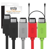 Orzly New Certified USB 3.0 [4-Pack] Type C Cables (USB-C to USB-C)