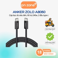 Anker A8060 Zolo Covered Charging Cable USB-C To USB-C 240w 240w Type C Cable Fast Charging Cable Ty