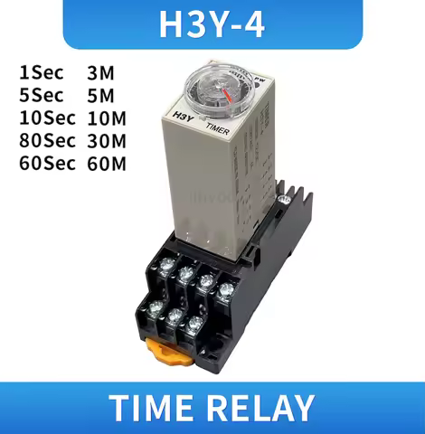 1set H3Y-4 Power On Time Delay Relay Timer DPDT 14Pins H3Y-4 1-60sec/ 3 Minute-60Minute 220v 110V 24