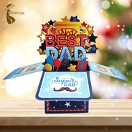 [kokiya] 3D FatherS Day Card Happy Fathers Day Card Birthday Card FatherS Day Greeting Cards for Gra