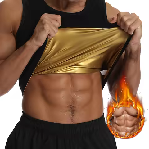 Men's Sauna Vest Heat Trapping Pullover Sweat Enhancing Shirts Workout Tank Top Waist Trainer for Me
