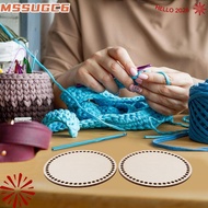 MSSUGYL 2Pcs Wooden Base, Wooden Round Woven Base, Versatile Durable Bag Base Bag Making