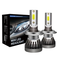 2PCS/pair Mini Lights Auto H7 LED H4 bulb H3 H8 H9 H11 9005 9006 9012 6000LM Car Headlight H1 6000K 