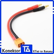 MALE XT60 to BANANA CHARGER CABLE 4mm CONVERTER IMAX B6AC B6 AC XT 60