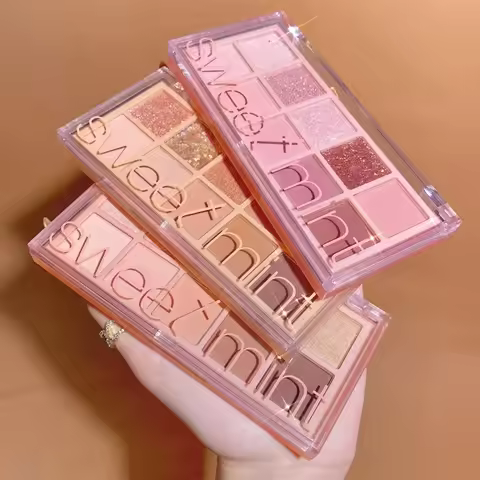 10Color Eye Shadow Palette Pumpkin Earth Tone Matte Pearlescent Shimmer Shiny Sequins Eye Shadow Mak