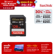 SanDisk Extreme Pro SDXC, SDXXD 128GB, V30, U3, C10, UHS-I, 200MB/s R, 90MB/s W, 4x6, Lifetime Limited ( SDSDXXD-128G-GN4IN ) ( เมมโมรี่การ์ด เอสดีการ์ด )