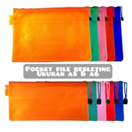 Pocket File / Folder Folder / Zippered Cloth Folder BIG Size A5 & A6