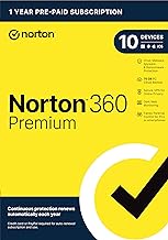 Norton 360 Premium 2021 – Antivirus software for 10 Devices with Auto Renewal - Includes VPN, PC Clo