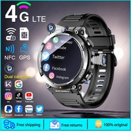 4G LTE Smartwatch 1.39" GPS Dual Camera Wifi SIM NFC Rugged 64G-ROM Google Play APP Download IP67 Men Women Android Smart Watch