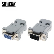 1PCS RS232 Serial Port Connector DB9 Female Socket Plug Connector 9 Pin Copper RS232 COM Adapter Wit
