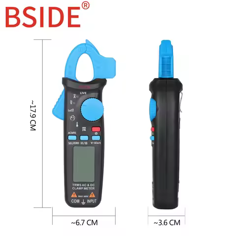BSIDE ACM91 Digital Clamp MeterProfessional 1mA Ammeter Pliers True RMS DC AC 100A Multimeter Car Cu
