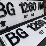 Plat Nomor Mobil Timbul PLAT PUTIH MEWAH Lancip Segi Lima FREE COVER PLAT