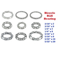 Bicycle ball bearings ** Wheel Axle (3/16"x7) (3/16"x9) (1/4"x7) (1/4"x9) (5/16"x7) (5/16"x9) (5/32"