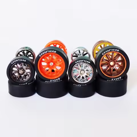 10.7mm 12.7mm 1/64 Wheels Progressive Tires BBS LM-R CE28 Staggered Wheel for Diecast Model Car HW H