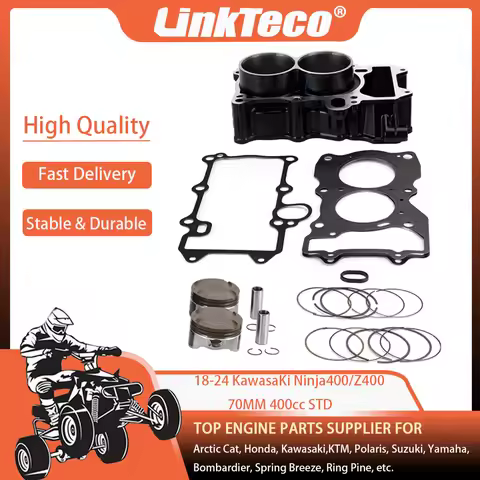 18-24 70MM 400cc Cylinder Head Overhaul Mat Piston Rings Gasket Top End Kit Set Assembly For Kawasak