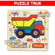 SALE Mainan Edukasi Edukatif Anak Puzzle Papan Kayu Truck Truk Mobil