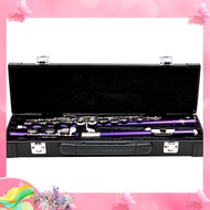 dgkPortable  Flute Storage Box Flute Leather Case 16 Holes Flute Case