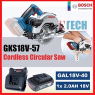 BOSCH GKS18V-57 CORDLESS CIRCULAR SAW (GKS18V57) C/W (GAL18V-40 CHARGER & 1NO 18V 2.0AH BATTERY)