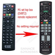 M1 Set top box /digital (DVBT2) box remote control -replacement-No on/off function for TV