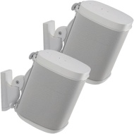 Sanus Adjustable Speaker Wall Mounts Designed for SONOS ONE Play:1 &amp; Play:3 - Pair (White)