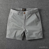 Pure Cotton Micro-Stretch Shorts Three-Point Pants Straight Quarter Pants New Style Beach Pants Over