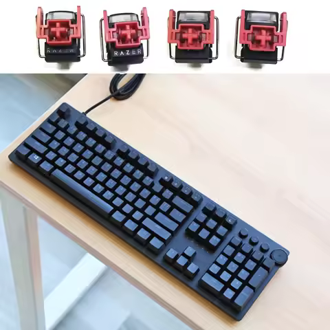 4Pcs Red Optical Switches V2 Hot Swap Slient Liner Switch for razer Huntsman Elite Gaming Mechanical