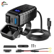 [chulisia] Motorcycle USB Charger Motorcycle Phone Chargers USB Black Quick Charge for Atv